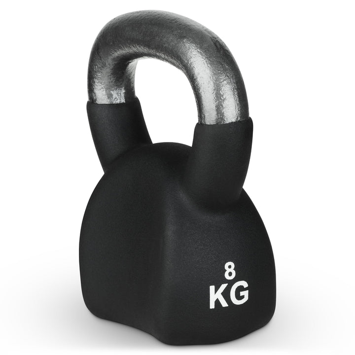 Athlyt - Cast Kettlebell|Kugelhantel aus Gusseisen, 12 kg 8 kg Schwarz, 8 kg Schwarz