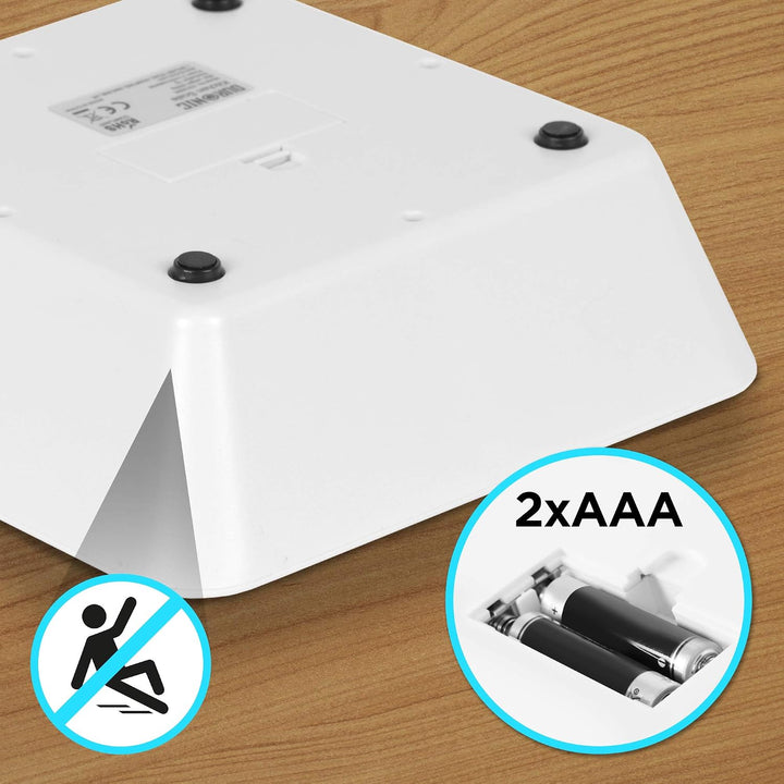 Duronic KS100 BK Küchenwaage, 5kg Digitalwaage, 1g Präzision-Feinwaage Schwarz, Schwarz
