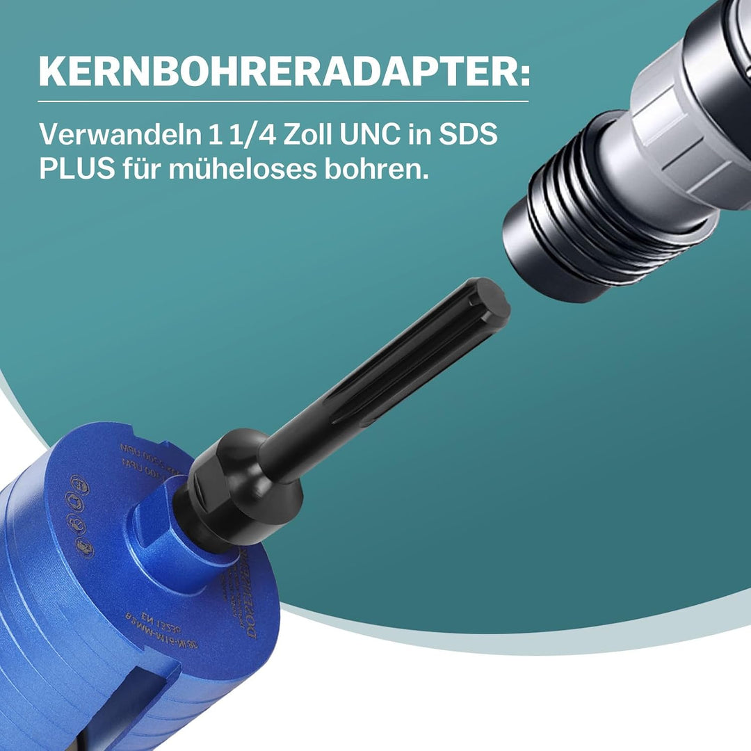 Adapter 1 1/4" UNC auf SDS Max für Diamantbohrkrone Kernbohrer Bohrkrone 1 1/4" SDS MAX Adapter, 1 1