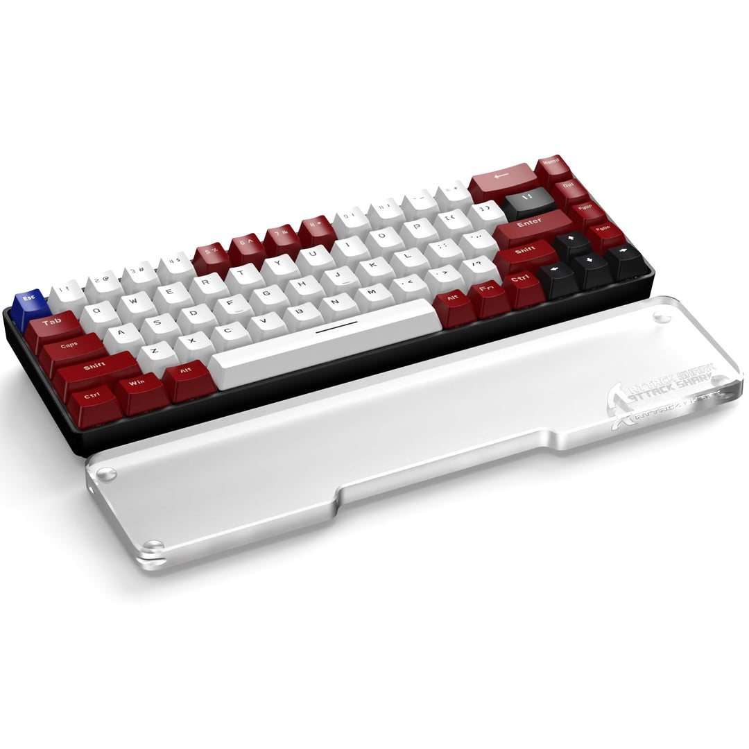 Attack Shark 68 Tasten CNC-Acryl-Handballenauflage, Ergonomische Tastatur-Handballenauflage, Tragbar
