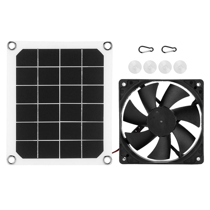 Solar Abluftventilator 6V 10W tragbarer Ventilator mit wasserdichtem Solarpanel Ventilator für Hühne