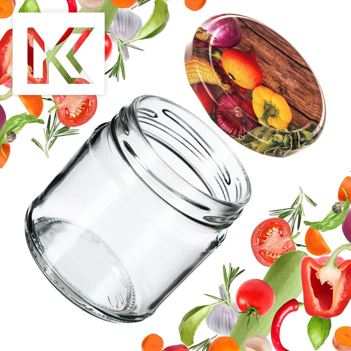 KADAX 100er Set Einmachgläser 200ml TO66, Marmeladengläser Vorratsgläser Mason Jar mit Schraubdeckel