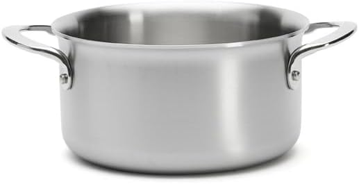 De Buyer Alchimy Kochtopf ohne Deckel, 3-lagiger Edelstahl, 16 cm, ohne PFAS, Kochbeherrschung, Edel