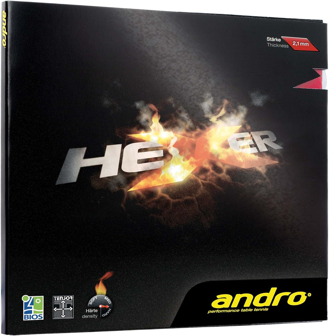 ANDRO Belag Hexer rot 1,7 mm, rot 1,7 mm