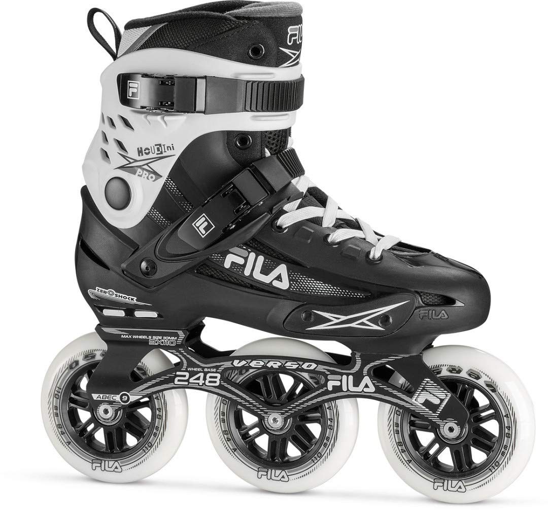 FILA SKATES Houdini Pro Inline Skate 42.5 BLACK/WHITE, 42.5 BLACK/WHITE