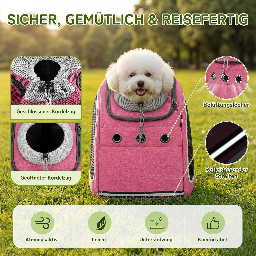 ALLSOPETS Haustier Hunde Rucksäcke Tragbar Transport Rucksack Reisen Tragetasche für Haustiere Reise