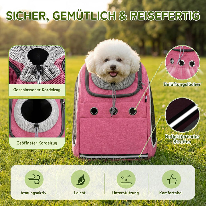 ALLSOPETS Haustier Hunde Rucksäcke Tragbar Transport Rucksack Reisen Tragetasche für Haustiere Reise