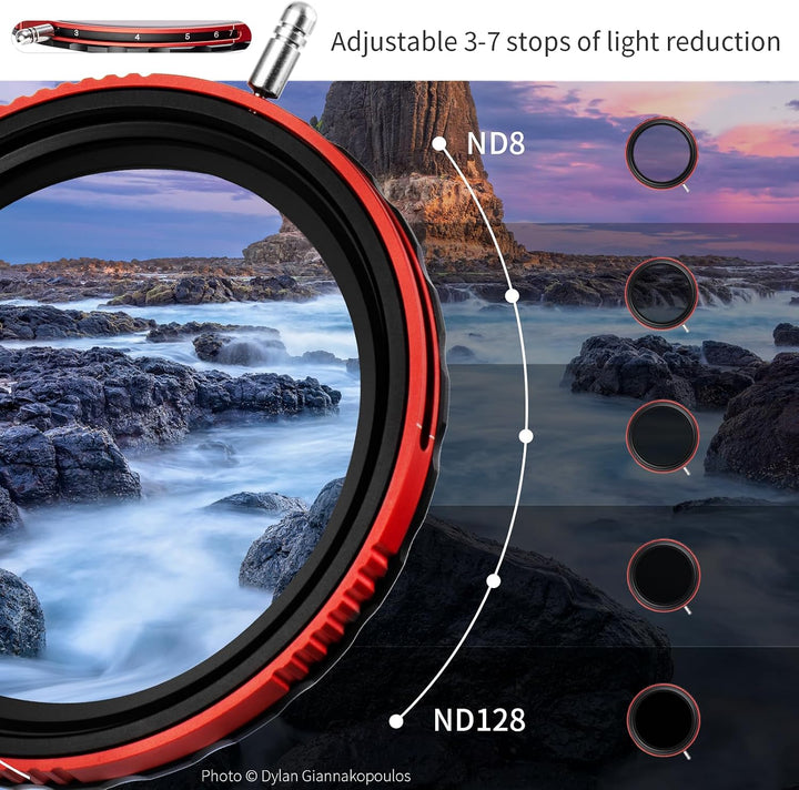 Haida 95mm VND+CPL 2 in 1 ND8-ND128 Einstellbarer Filter (3-7 Blendenstufen) für Kameraobjektiv, meh