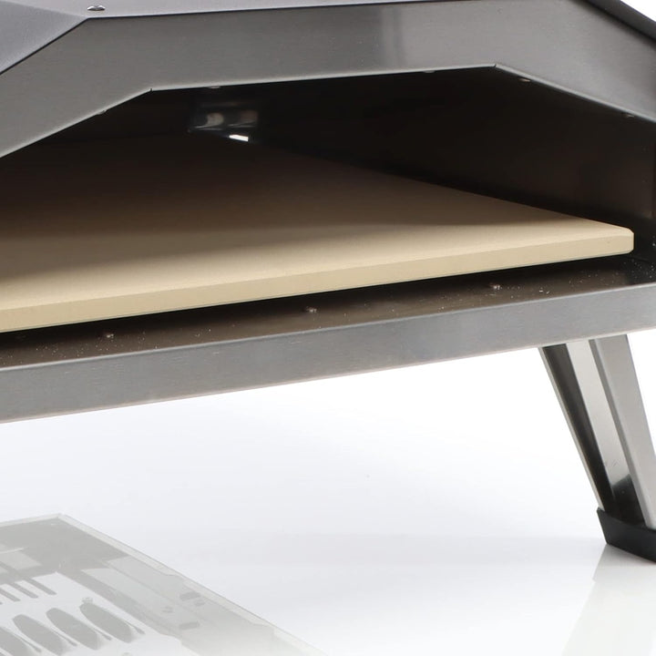 Toboli Pizzastein für Gasofen 330x330mm rechteckig aus Cordierit bis 500°C für knusprigen Pizzaboden