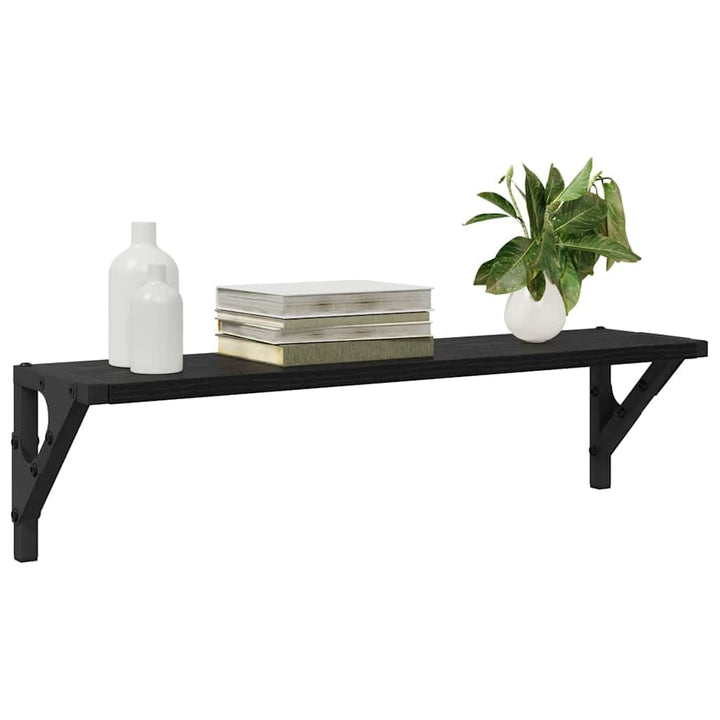 vidaXL Wandregale Wandhalterung 2 STK. Schwarz Eichen-Optik 60 x 15 x 15,5 cm Schwarz Eichen-optik,