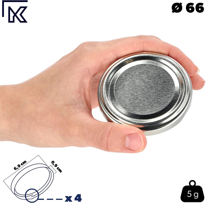 KADAX 100er Set Einmachgläser 200ml TO66, Marmeladengläser Vorratsgläser Mason Jar mit Schraubdeckel
