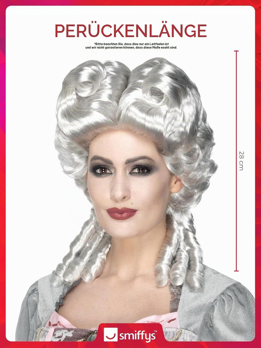 Deluxe Marie Antoinette Wig OS White, OS White