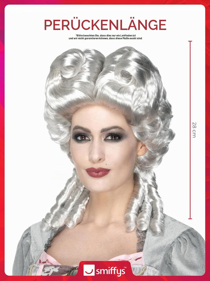 Deluxe Marie Antoinette Wig OS White, OS White