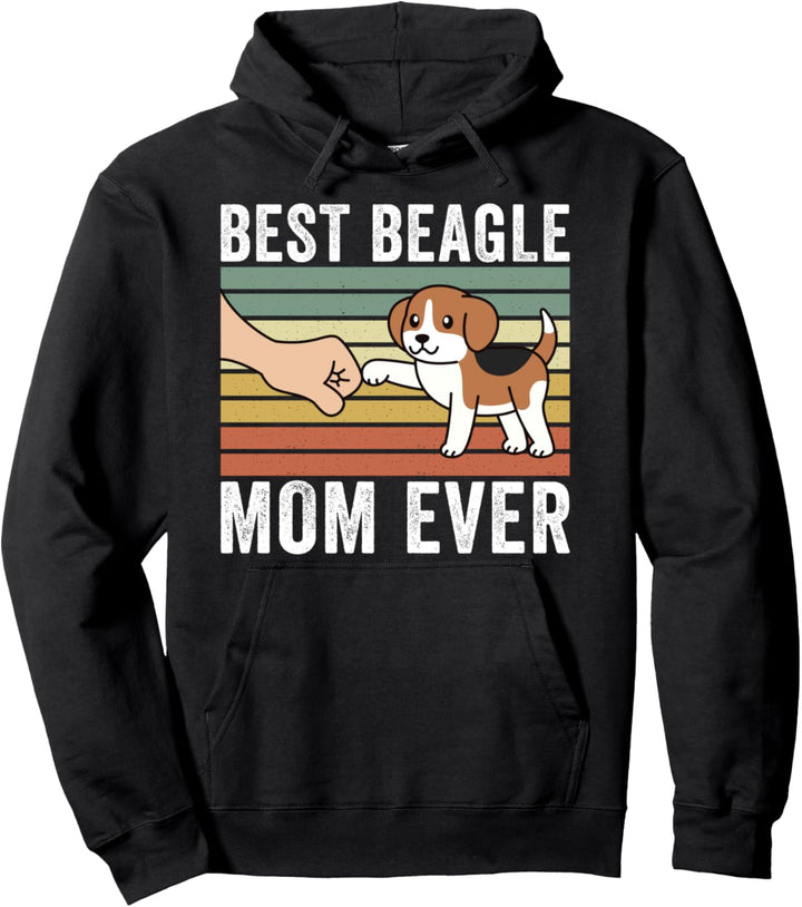 Best Beagle Mom Ever Retro Vintage Hund Pullover Hoodie