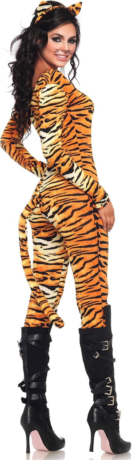 LEG AVENUE 83895 - Wild Tigress Kostüm Set, Grösse M/L, orange/schwarz Grösse: M/L (EUR 40-42), Grös