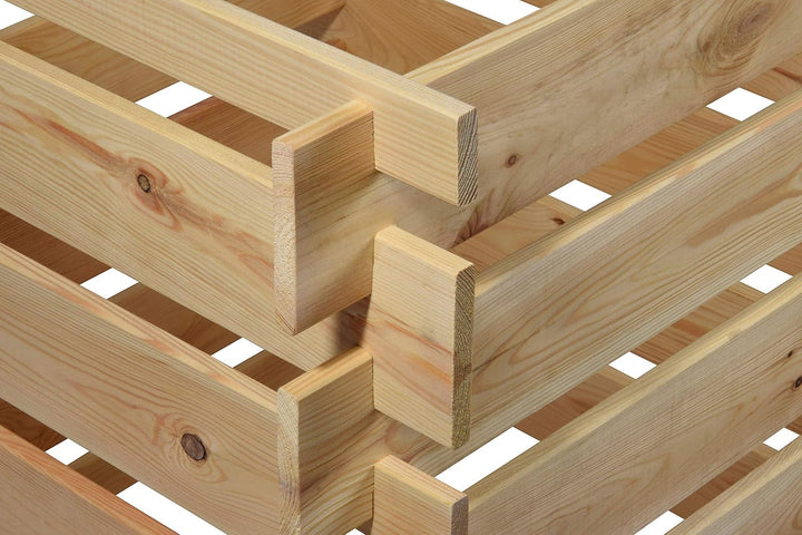 dobar® Green Label 58600FSCe Komposter Stecki | Holz-Komposter mit Stecksystem | Quadratischer Kompo