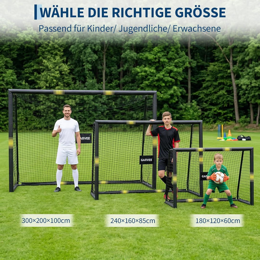 Garvee Fussballtor 180 cm für Kinder und Erwachsene, Stahlrahmen mit Vollständiger Pulverbeschichtun