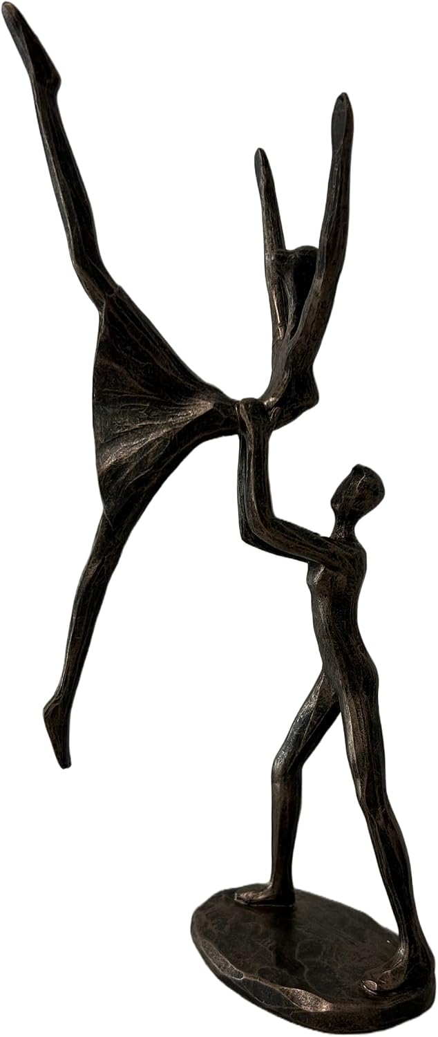 Tanzlift-Skulptur, männliche Tänzerin hebt seine Partnerin, Polyresin, Skulptur für Ehefrau, Ehemann