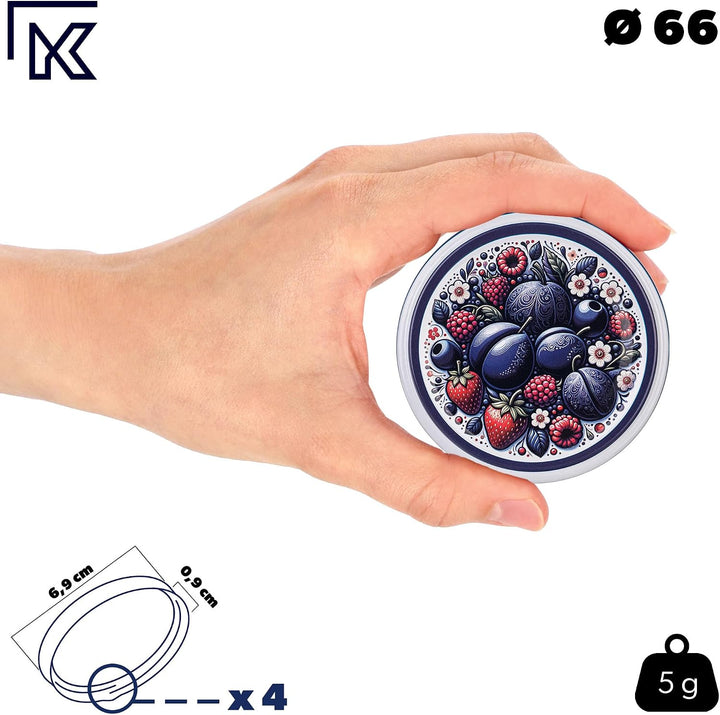 KADAX 100er Set Einmachgläser 200ml TO66, Marmeladengläser Vorratsgläser Mason Jar mit Schraubdeckel