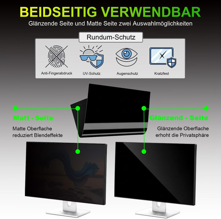 Magnetischer Sichtschutzfolie für 23.8 Zoll 16:9 Monitor 23.8 Zoll-16:9 Seitenverhältnis, 23.8 Zoll-