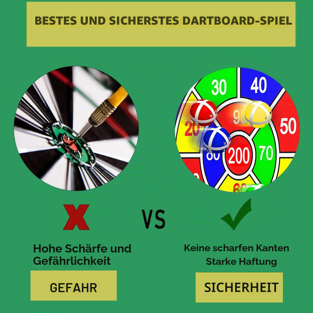 25.5" Dartscheibe Kinder Game Mit 12 klebrigen Bällen, Jungen Mädchen Indoor/Sport Outdoor Fun Party
