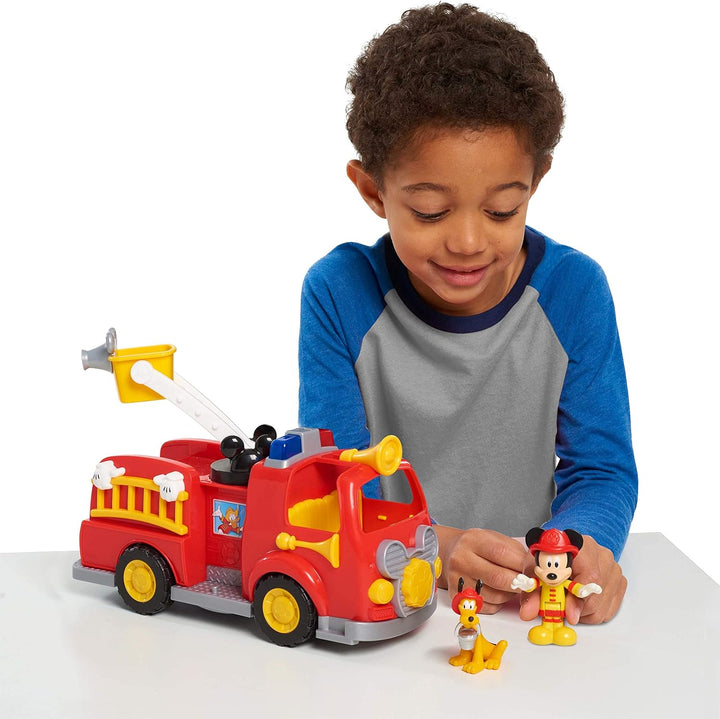 Just Play Disney Junior Mickey Mouse Feuerwehrauto mit Licht und Sound lustige Mickey-Sprüche und Fe