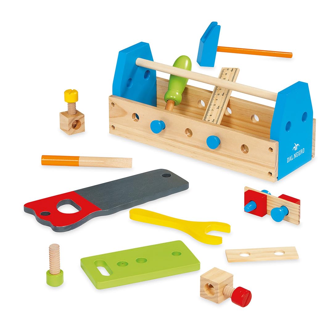 Dal - Werkzeugkiste aus Holz für Kinder, Mehrfarbig, 54109