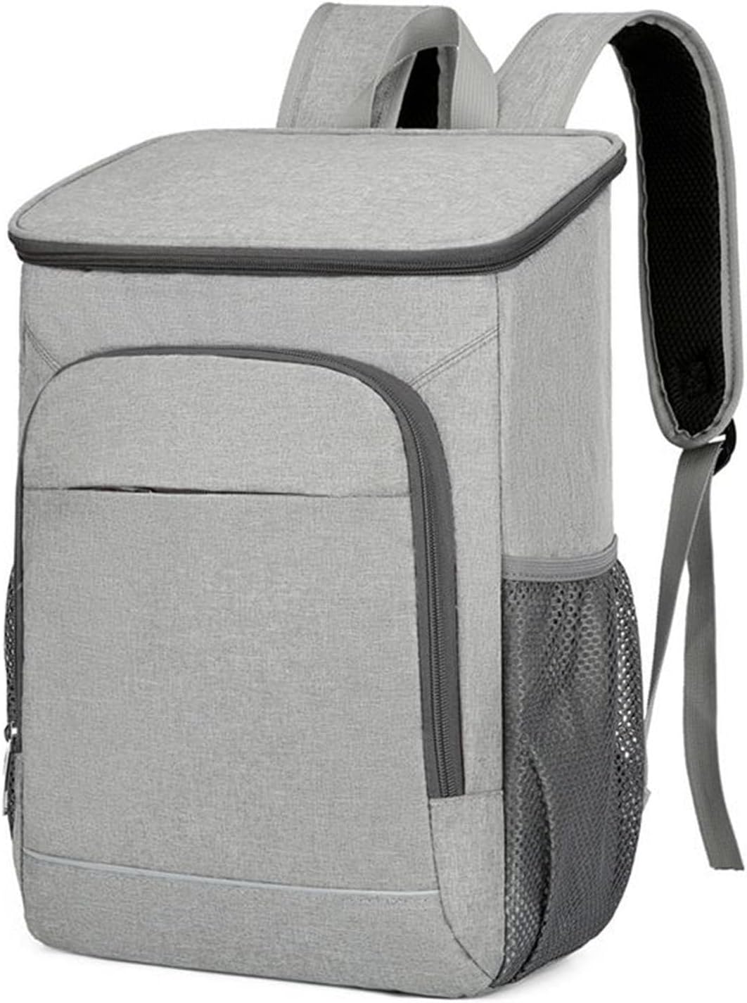 Isolierter Rucksack Kühltasche 50L Lunchtasche Mit Mehreren Fächern Grau, Grau