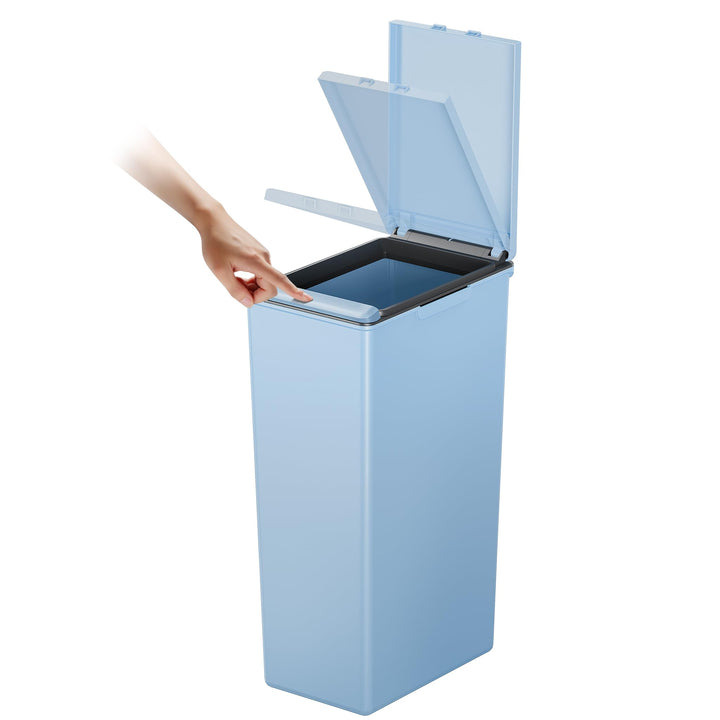 EKO Morandi Touch Recycling-Mülleimer, Titanblau, 30 Liter blau 30L, blau 30L