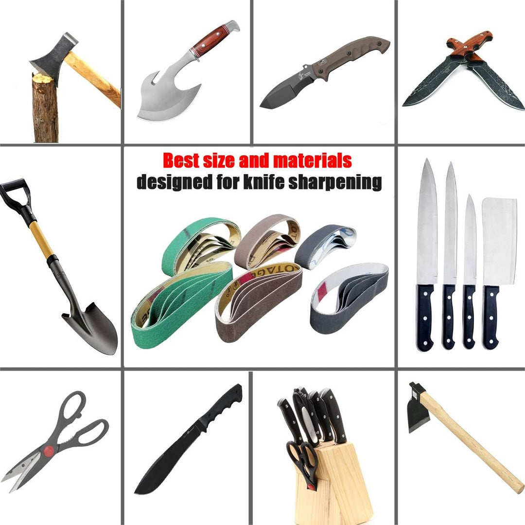 24 Pcs 3/4" x 12" Replacement Belt Kit for Work Sharp Knife &amp; Tool Sharpener Ken Onion Edition (WSKT
