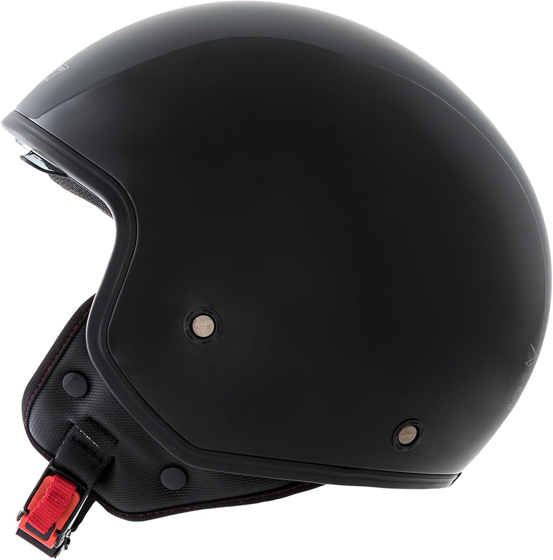 Motorradhelm Motorrad Roller Jet Helm Innensonnenblende Viser Schwarz M 57-58 cm ( M) Schwarz, 57-58