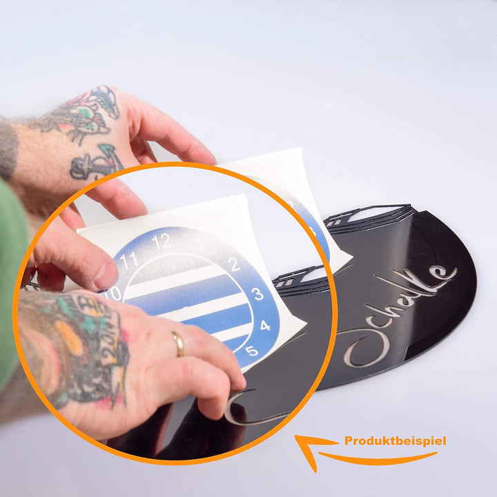 GRAVURZEILE Schallplattenuhr Köln - 100% Vereinsliebe - Upcycling Design Wanduhr aus Vinyl Made in G
