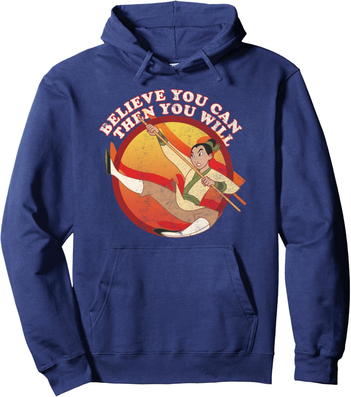 Disney Mulan Believe You Can Vintage Pullover Hoodie