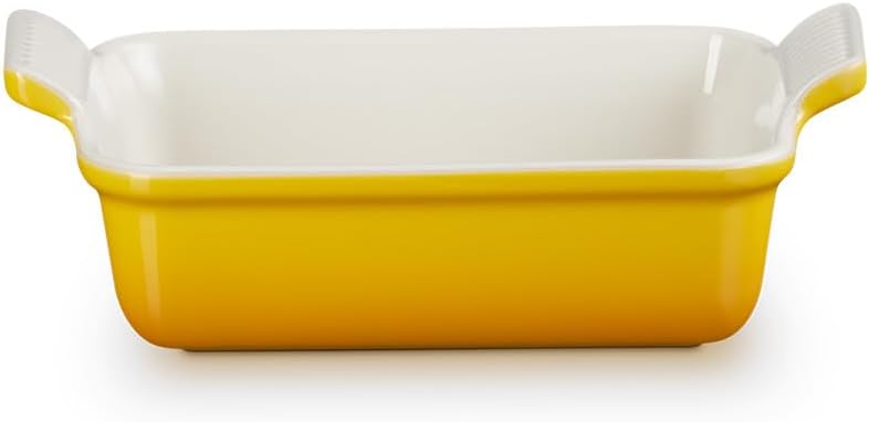 Le Creuset Rechteckige Auflaufform Tradition aus Steinzeug, 19 cm, 1.1 Liter, Nectar, 71102196720001