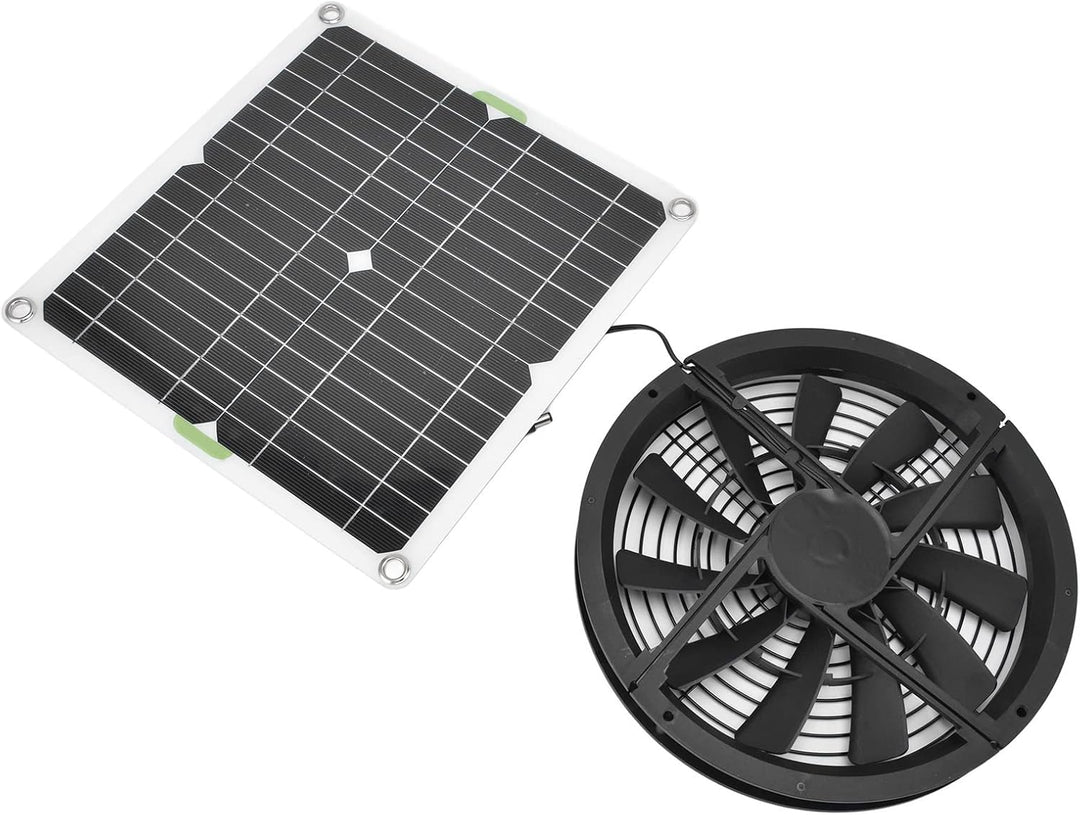 Solar-Gewächshausventilator, solarbetriebener Ventilator, rundes Belüftungsgehäuse, wasserdicht, 25,