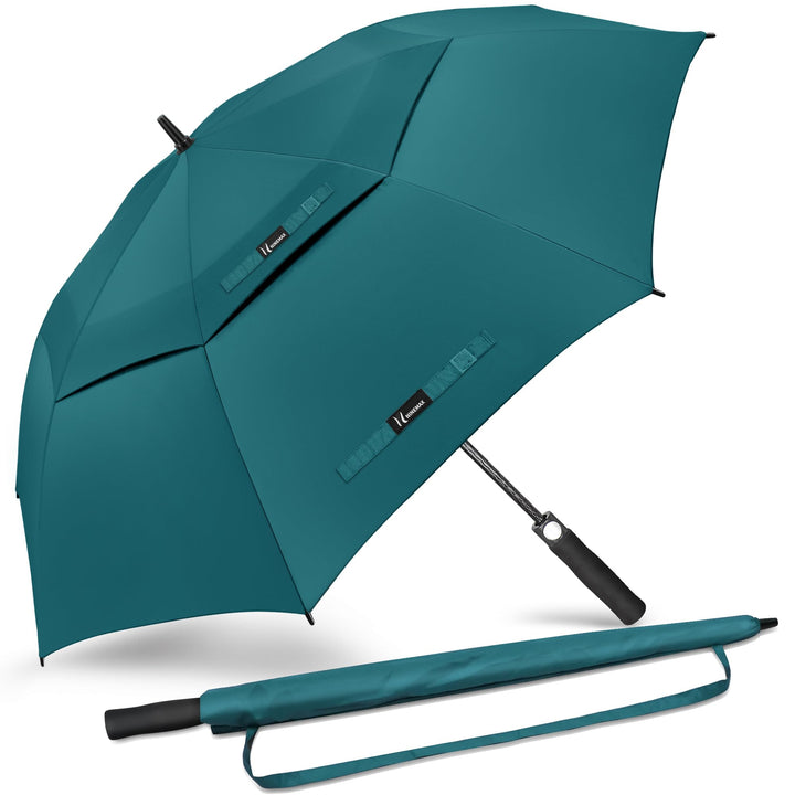 NINEMAX Regenschirm Gross Sturmfest,Golf Stockschirm Automatik Auf,L/XL/XXL Regenschirm für Herren D