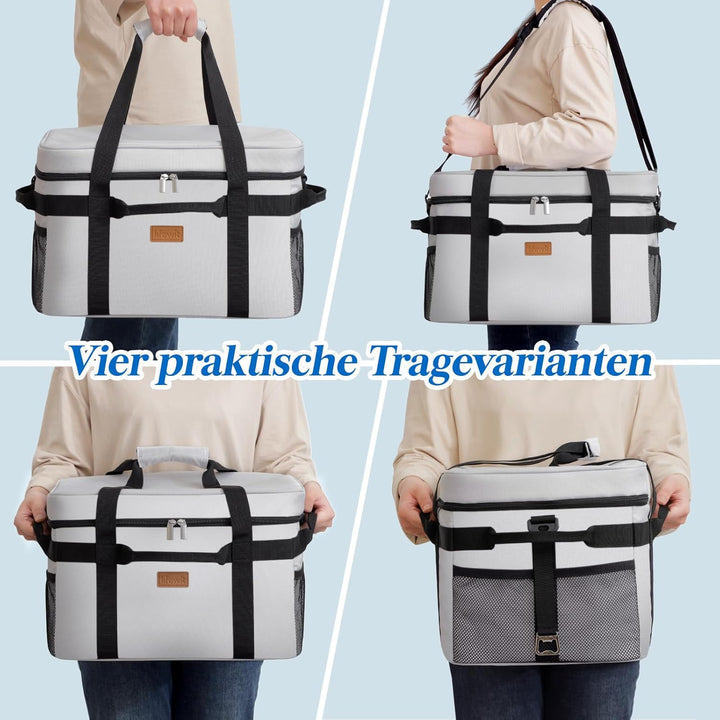 Lifewit Kühltasche 30L 50 Dosen, Faltbar Picknicktasche für Essen &amp; Getränke, Kühlbox Tragbare Eista