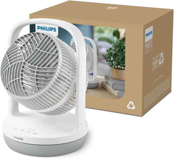 Philips Tischventilator Serie 2000. Stark &amp; superleise mit SilentWings Technologie. 23 dB. Luftumwäl