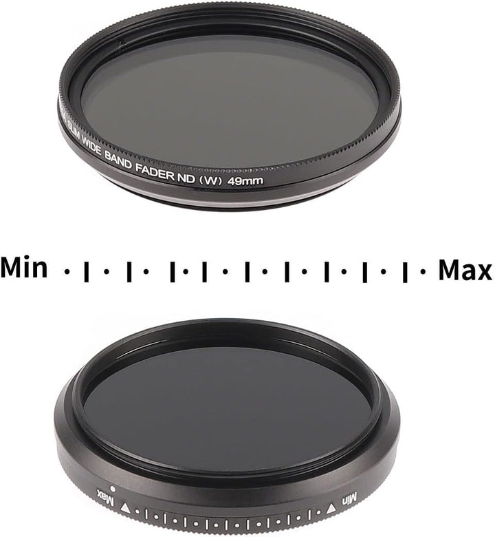 FOTGA Einstellbare Fader ND Lens Filter Neutrale Dichte Neutral Density ND2 zu ND400 Graufilter (52m
