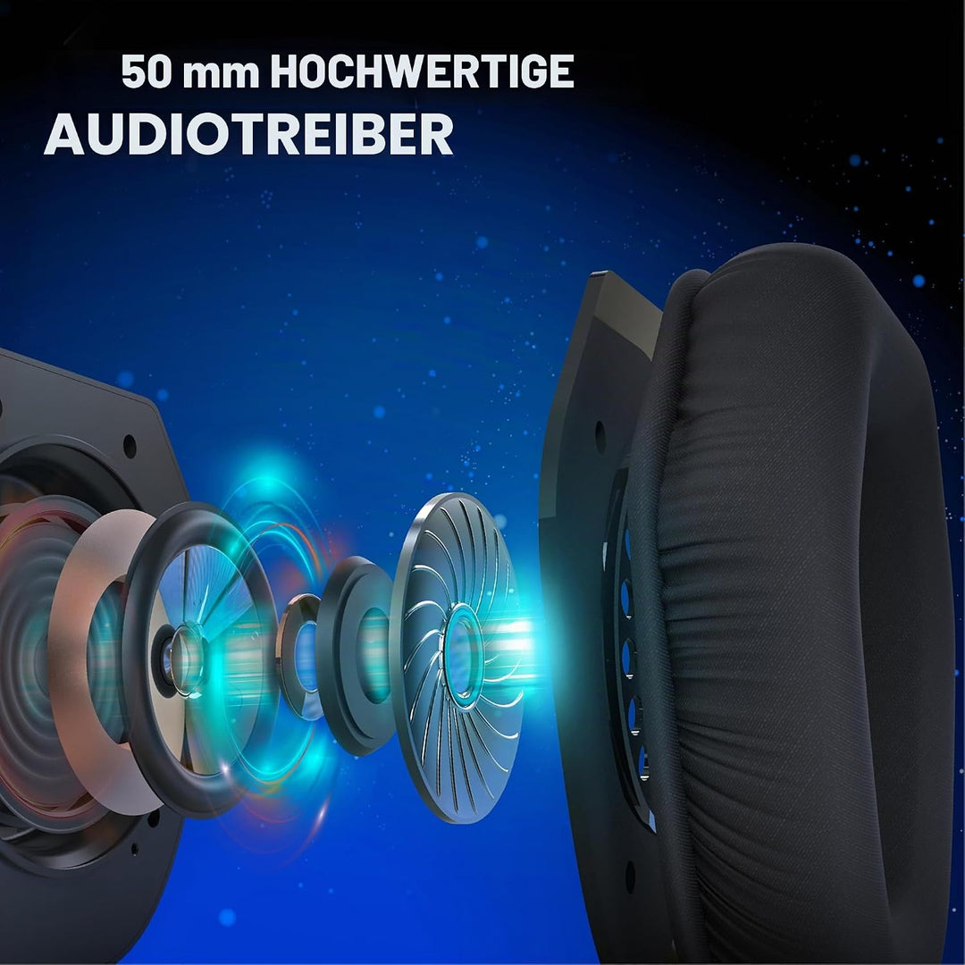 Snakebyte PS5 Gaming-Headset - für PS5/ PS4/ Xbox/Switch, starker 50MM Audio-Treiber, geräuschisolie