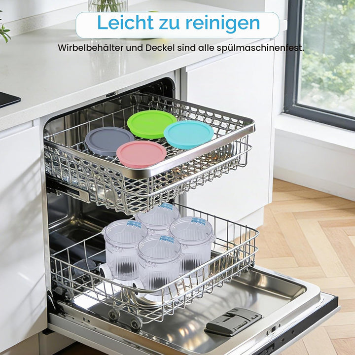 Eisbecher und Deckel für Ninja Swirl – 4 Pack Creami Tubs Kompatibel mit Ninja CREAMi Softeismaschin