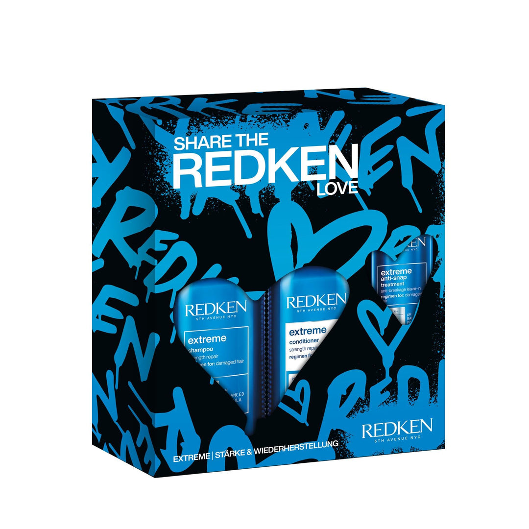 Redken Pflegeset mit Shampoo, Conditioner &amp; Anti-Snap Spray für sprödes und geschädigtes Haar, Anti