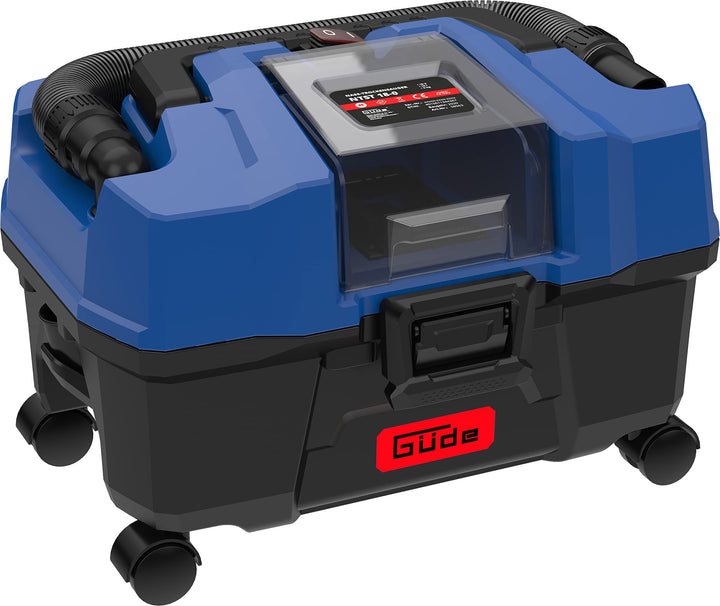 Güde Akku Nass Trockensauger NTST 18-0 (18V, 10 l Auffangbehälter, 4 Lenkrollen, Boden- &amp; Fugendüse,