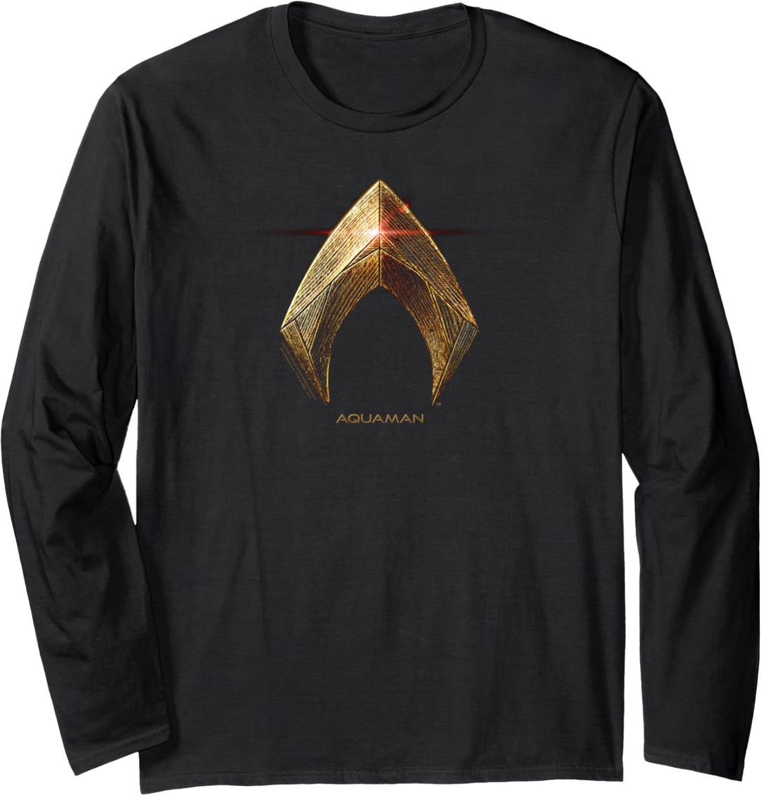 Justice League Movie Aquaman Logo Langarmshirt