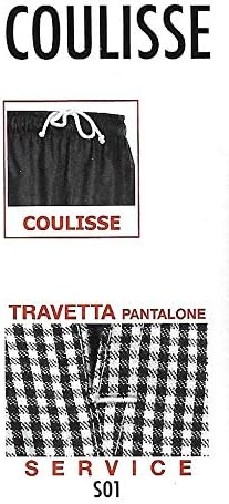EGOCHEF Emporio Ferraris Classic Chef Kochhose XL Schwarz, XL Schwarz