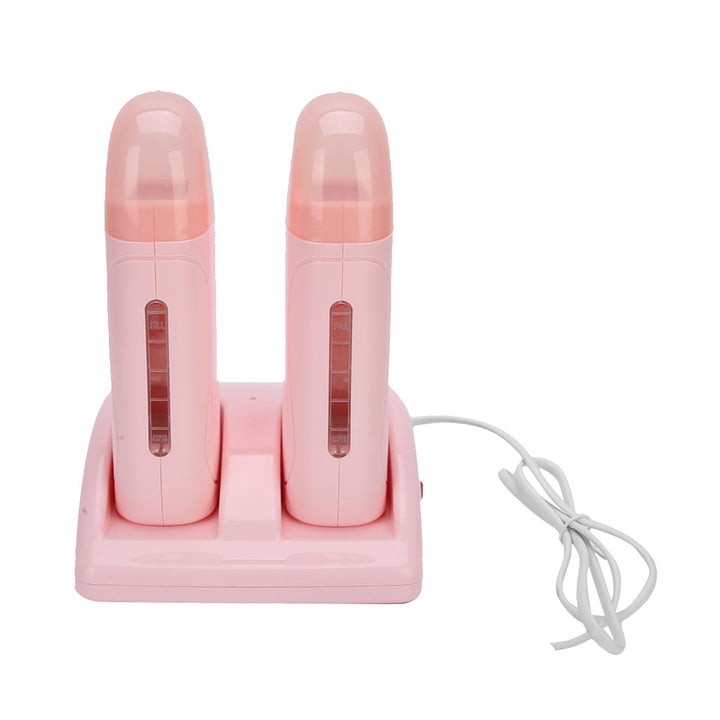 Wax Warmer, Wachserhitzer zum Aufrollen mit Doppelkartuschen, Wachserhitzer zur Haarentfernung - Ros