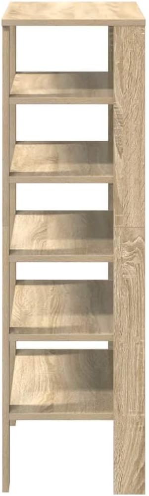 Schuhregal Sonoma-Eiche 61x32x105 cm Holzwerkstoff Stauraum Organizer Platzsparend für Flur und Diel