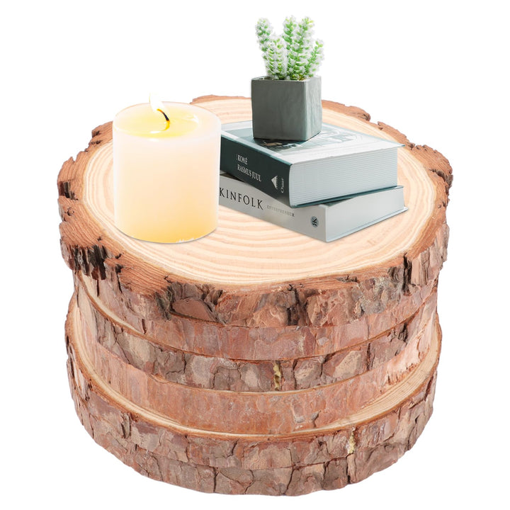 SHUESS 6er Holzscheiben 20 cm Durchmesser – Natur Baumscheiben Ca.20mm Deko Holzscheibe, Holzplatte
