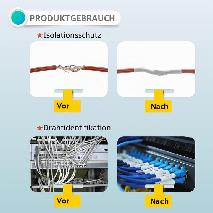 3X Kompatibel mit Brother P-Touch Schrumpfschlauch 17,7mm Hse-241 Hse 241 Etikettenband Schwarz auf
