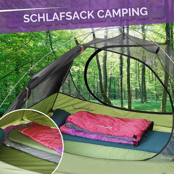 Clostnature Leichter Camping Schlafsack, 3-4 Jahreszeiten Deckenschlafsack Violett 0.9 KG, Violett 0